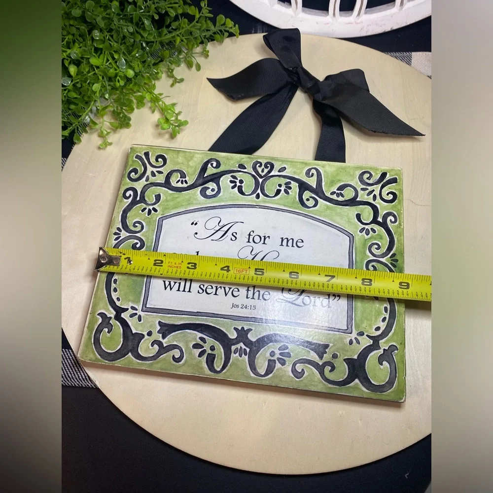Decorative Plaque with Inspirational Quote With Bow‎